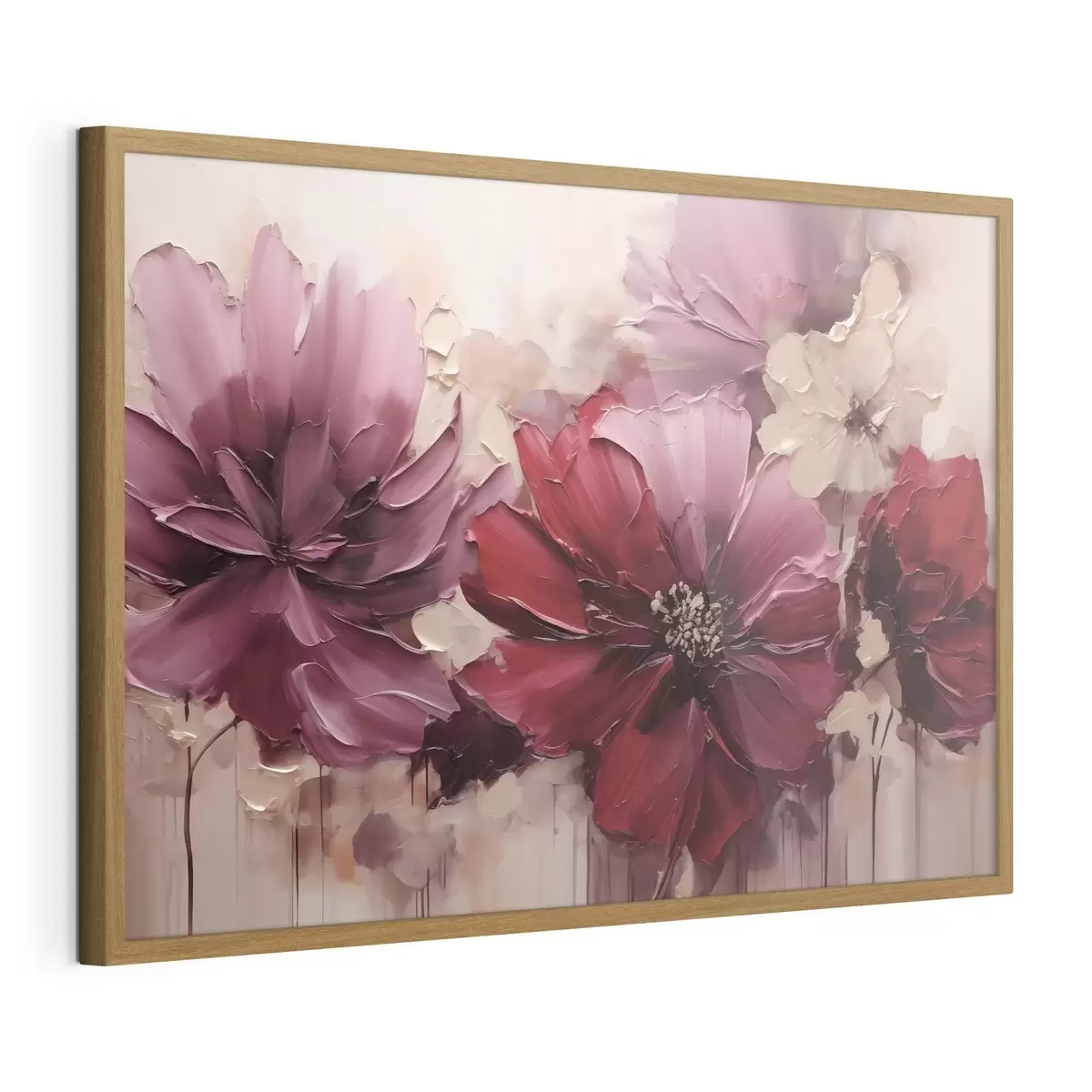 Poster Dalias de color burdeos intenso y color polvo f51086