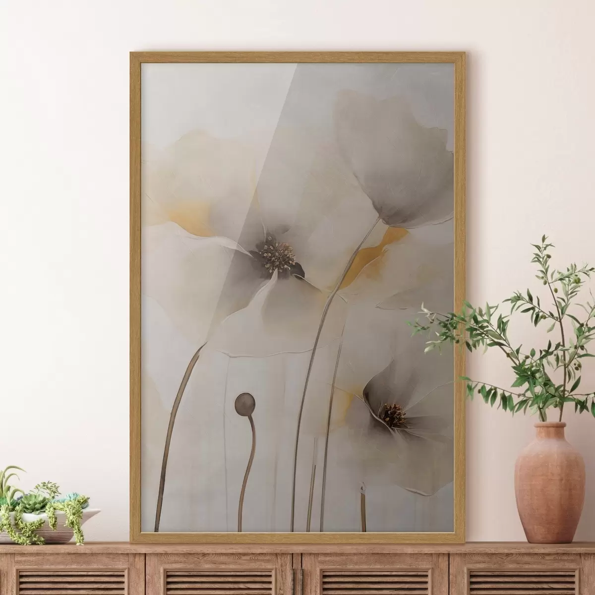 Poster Delicadas amapolas con tallos esbeltos f51089