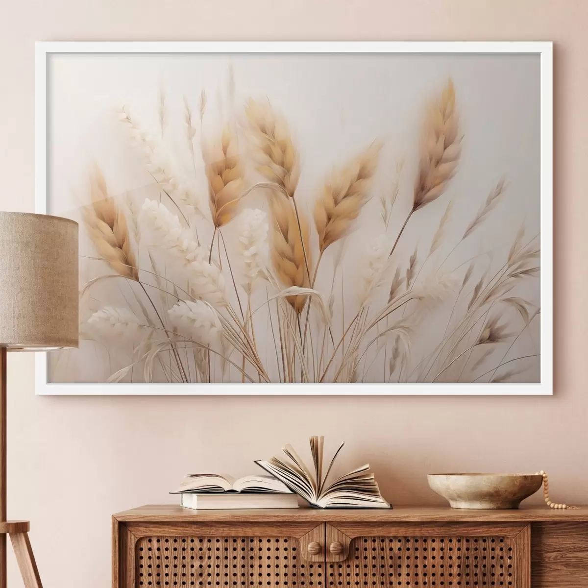 Poster Hierba de la pampa mullida en estilo ecológico f51093