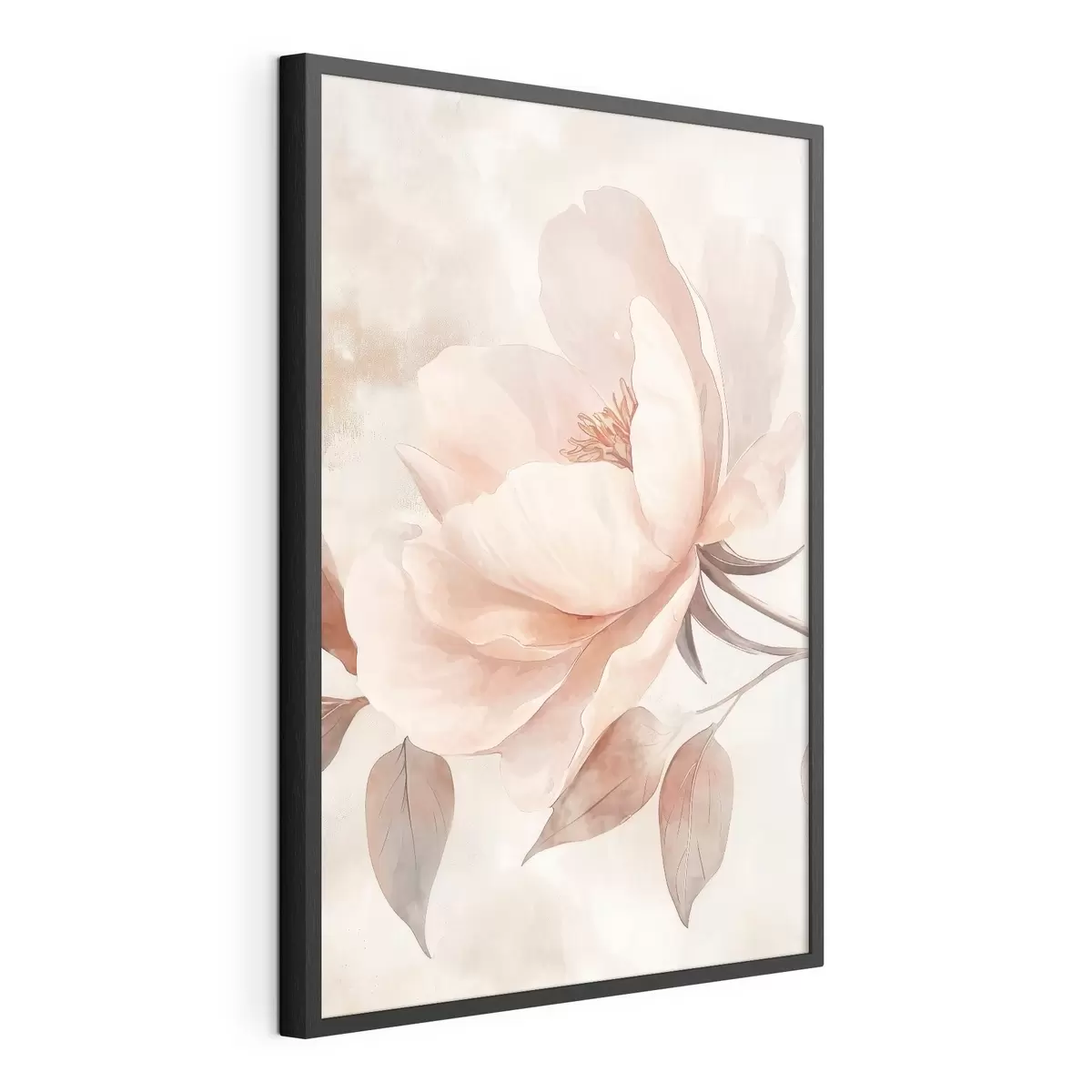 Poster Flor en acuarela rosa-beige f51098