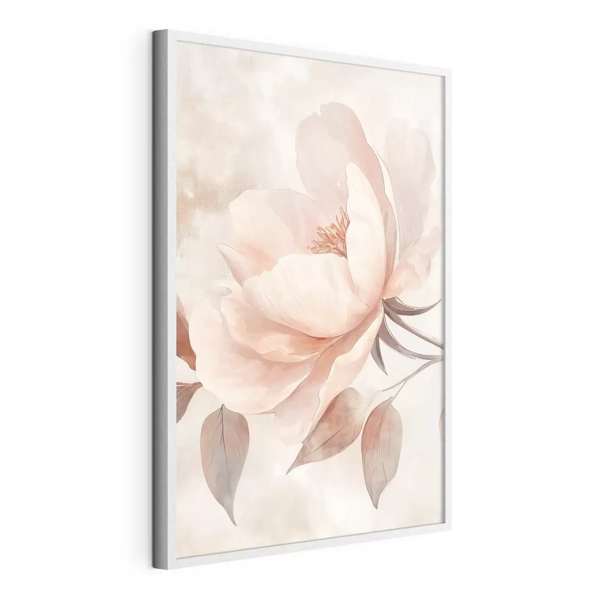 Poster Flor en acuarela rosa-beige f51098
