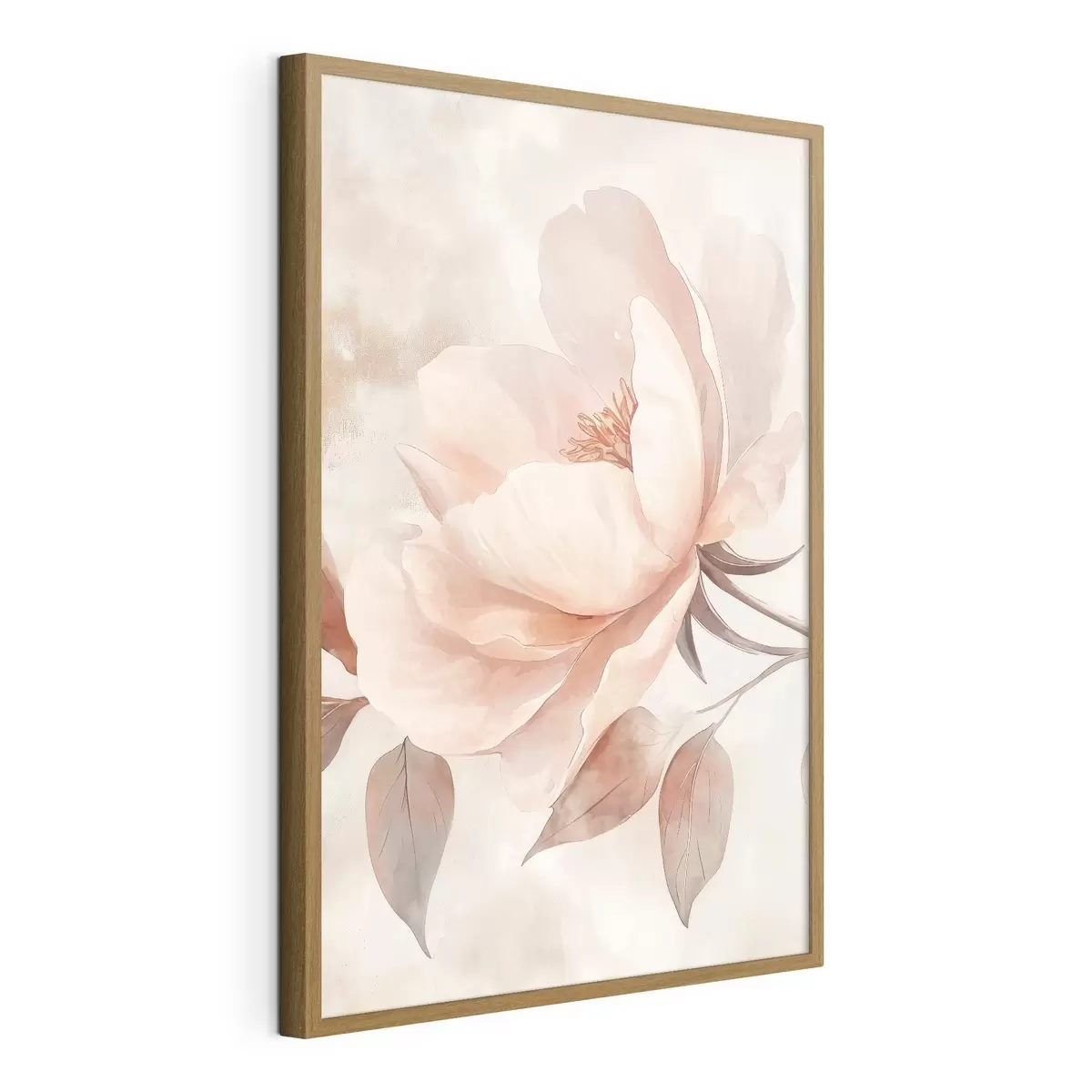 Poster Flor en acuarela rosa-beige f51098