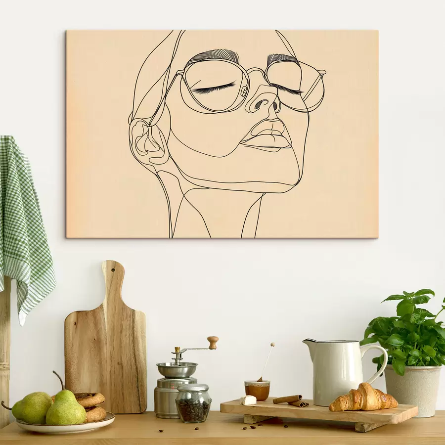murales de pared Retrato lineal de una mujer s51145