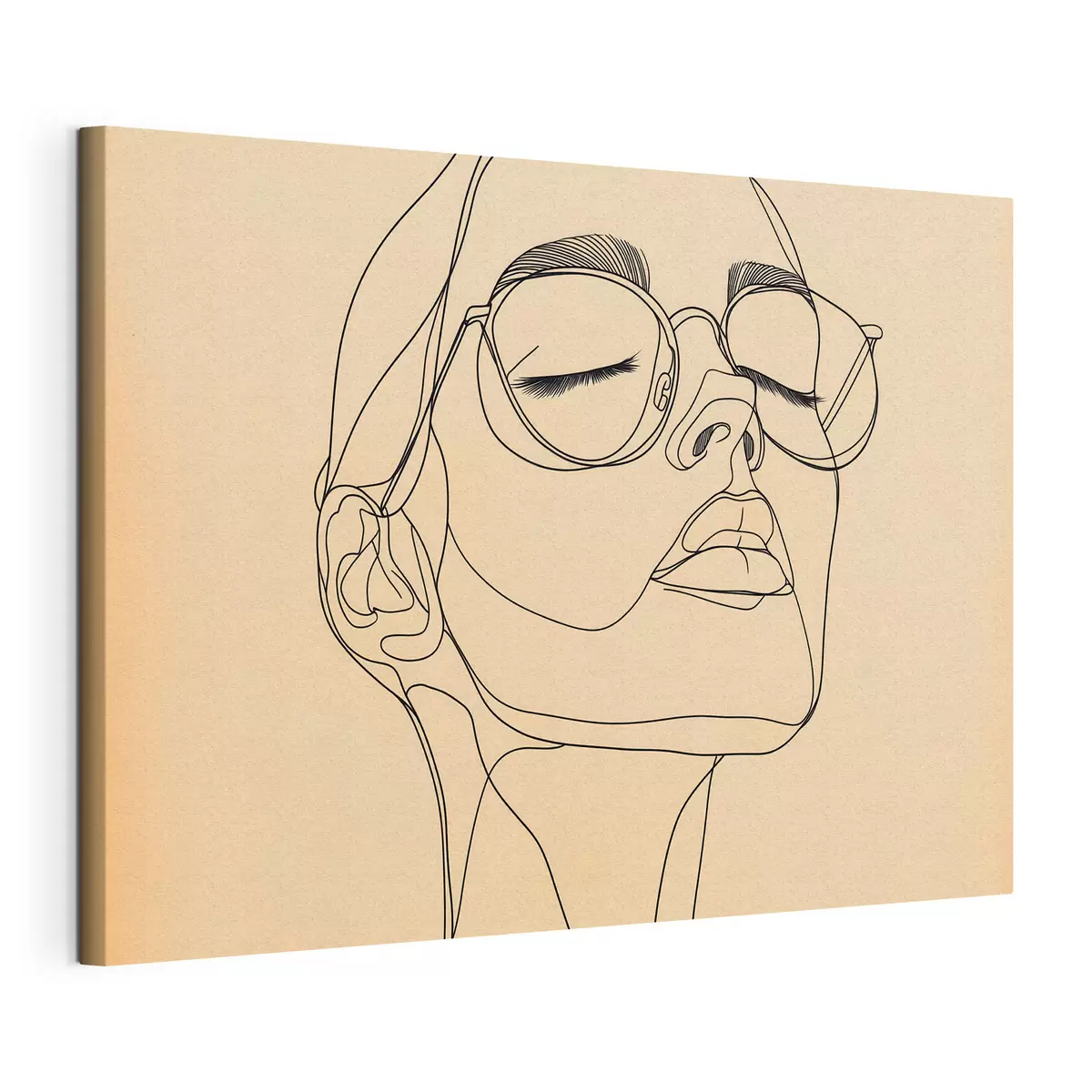 murales de pared Retrato lineal de una mujer s51145