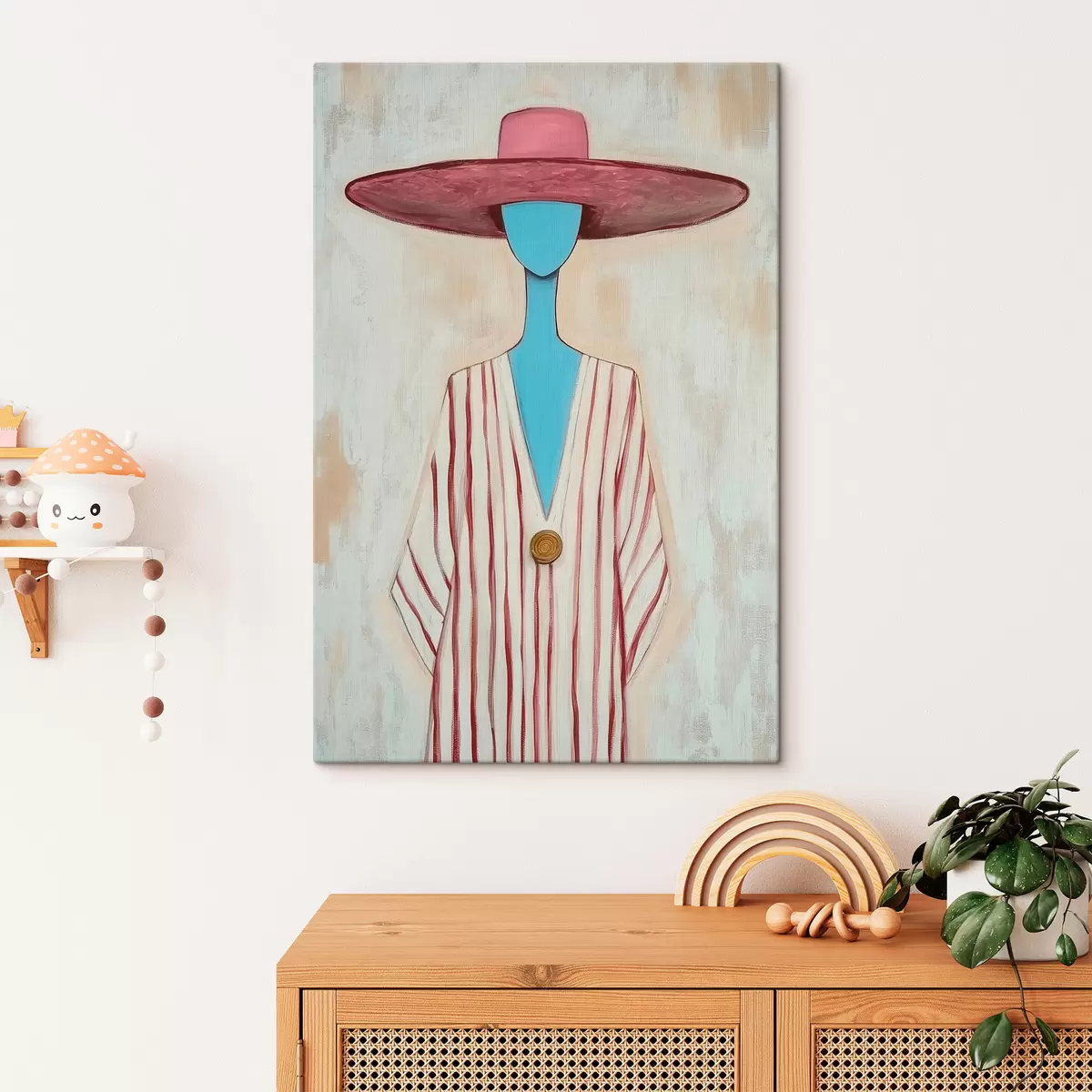 murales de pared Cuadro que representa una figura femenina abstracta s51152