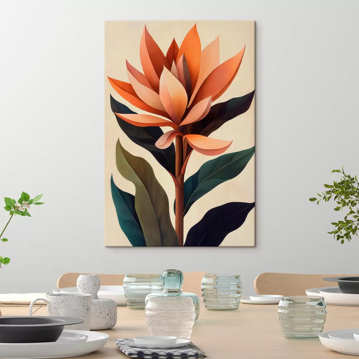 murales de pared Flor abstracta s51155