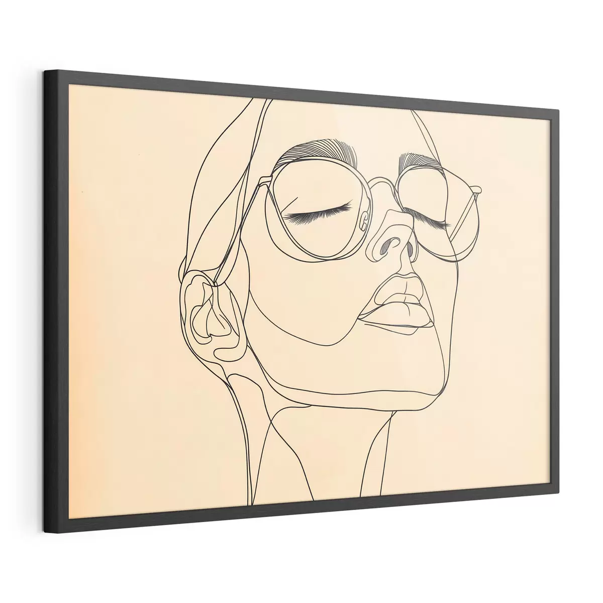 Poster Retrato lineal de una mujer f51145