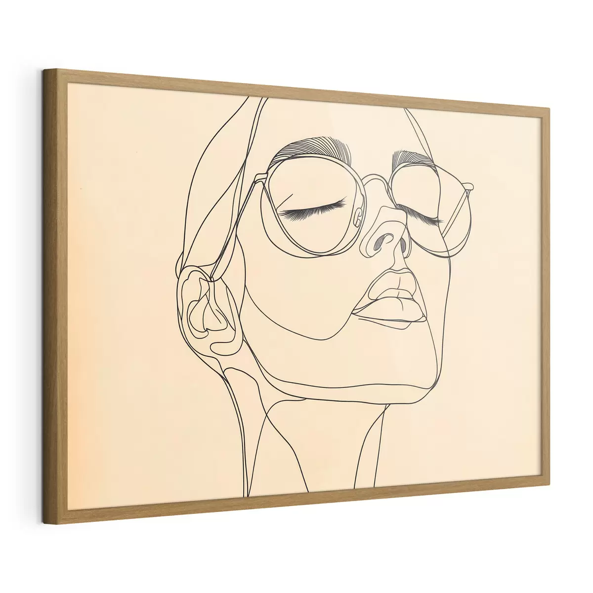 Poster Retrato lineal de una mujer f51145