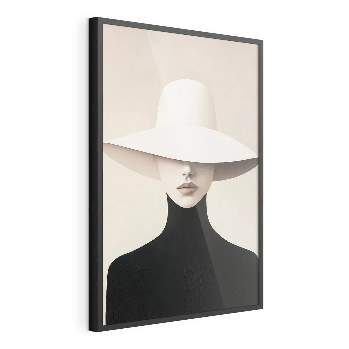Poster Mujer con sombrero blanco f51146
