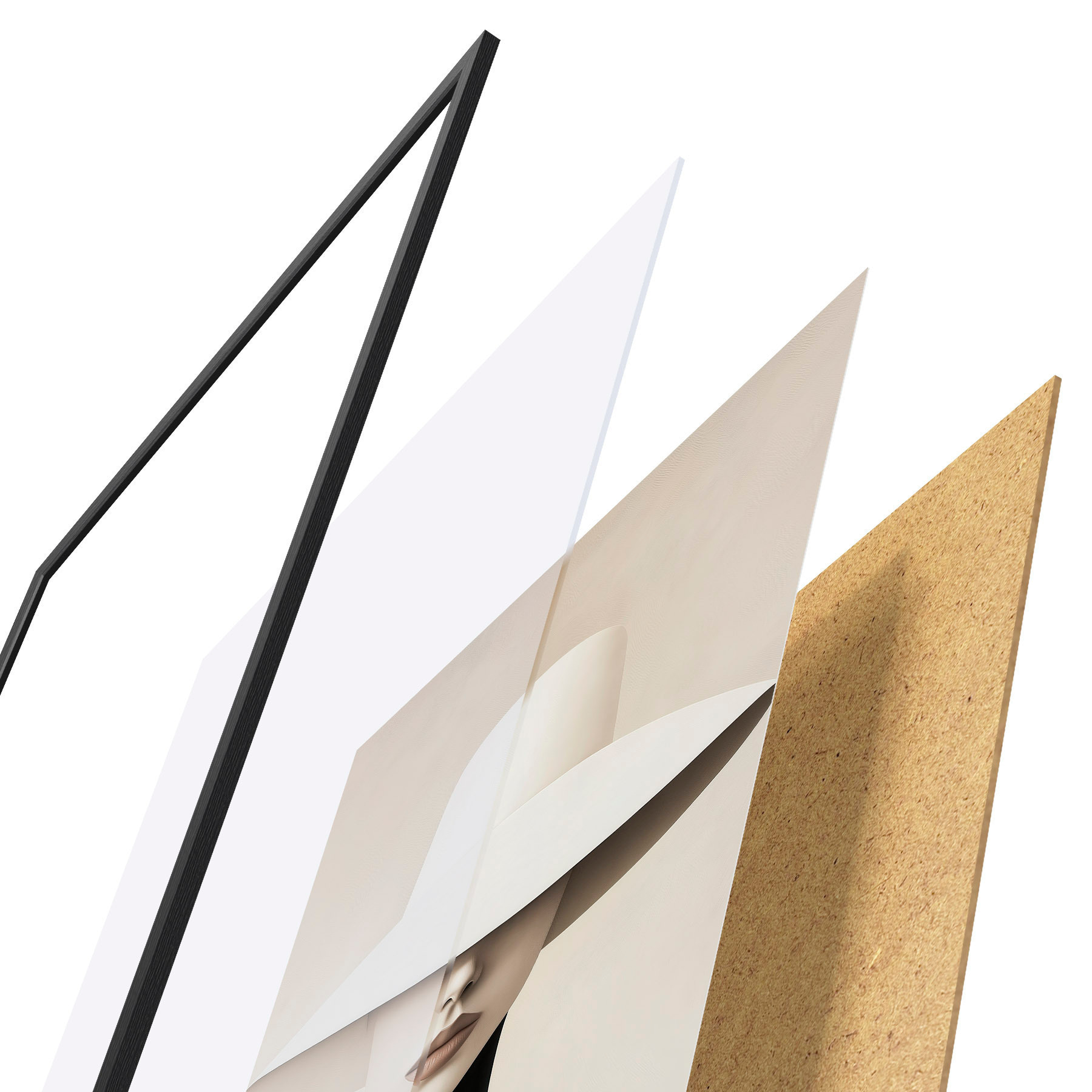 Poster Mujer con sombrero blanco f51146