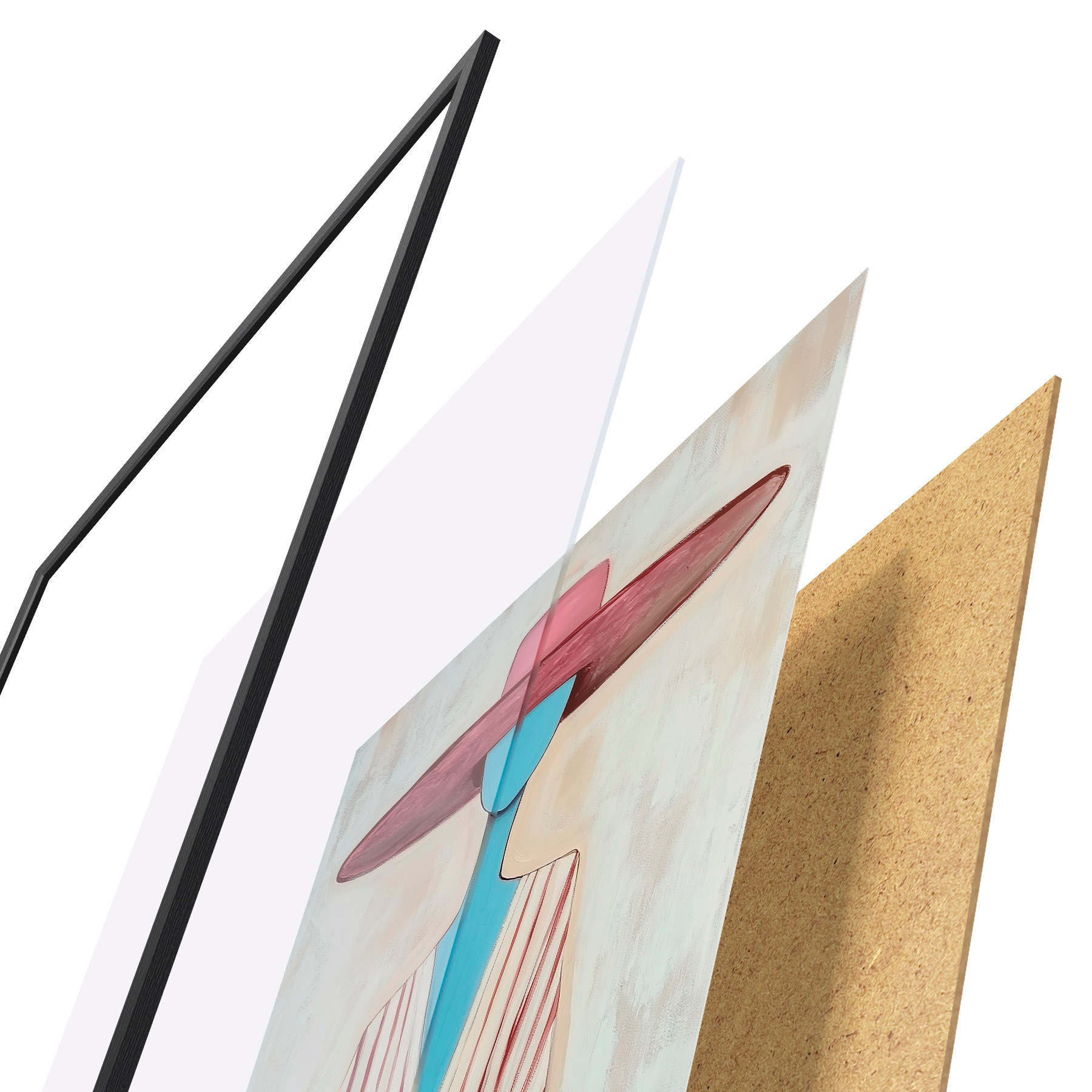 Poster Cuadro que representa una figura femenina abstracta f51152