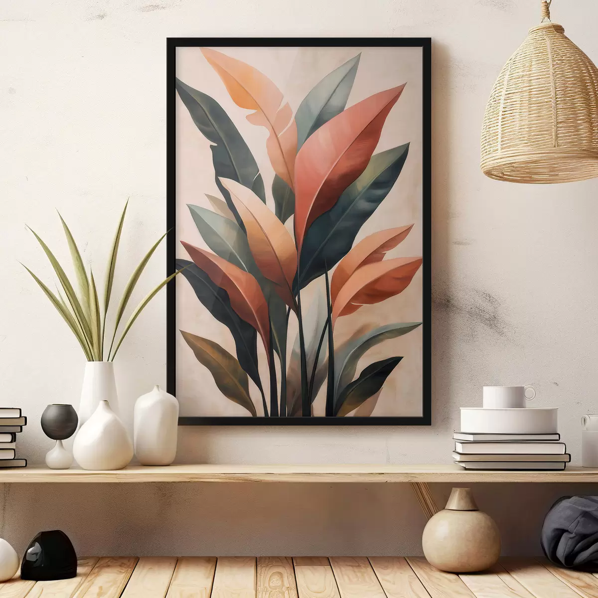 Poster Hojas abstractas f51156