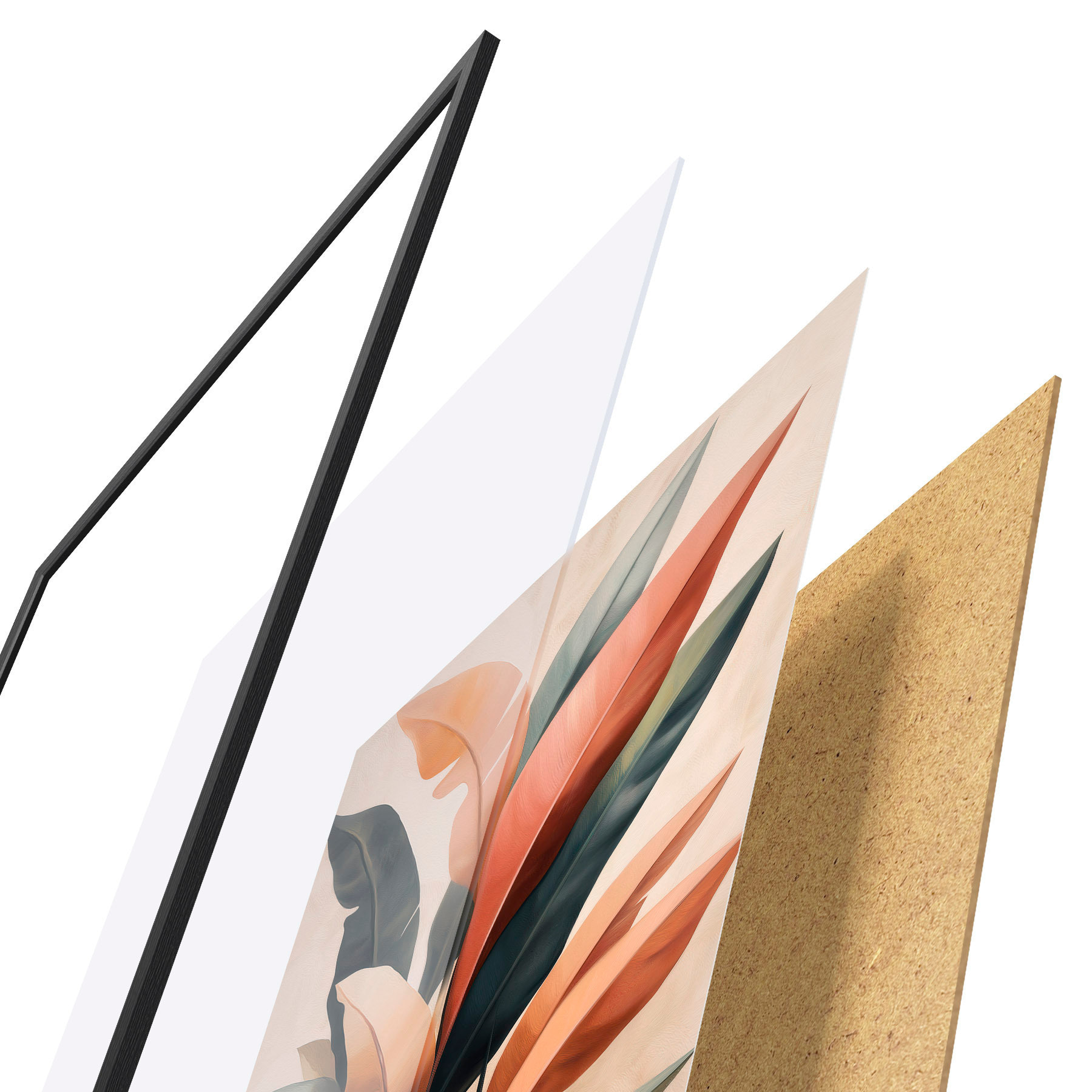 Poster Hojas abstractas f51156