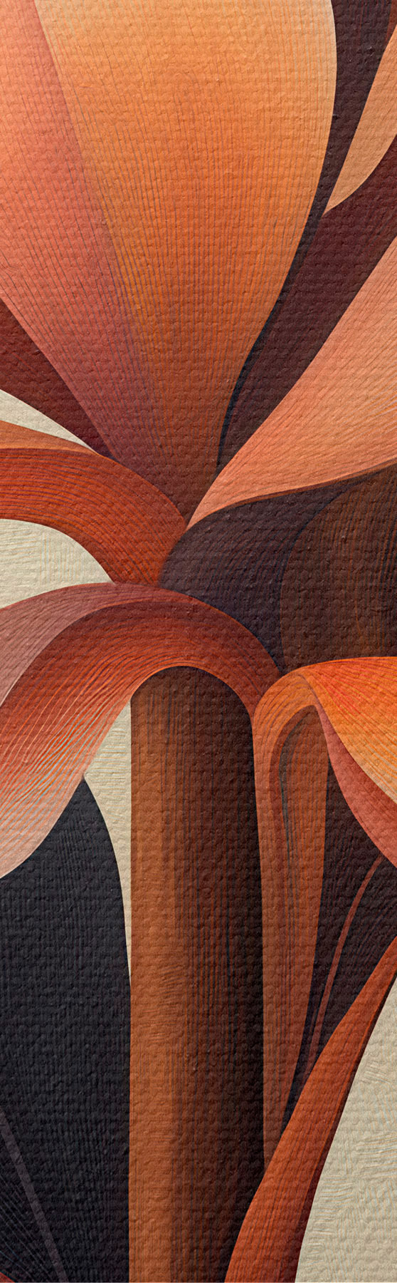 murales de pared Flores y hojas abstractas m31105