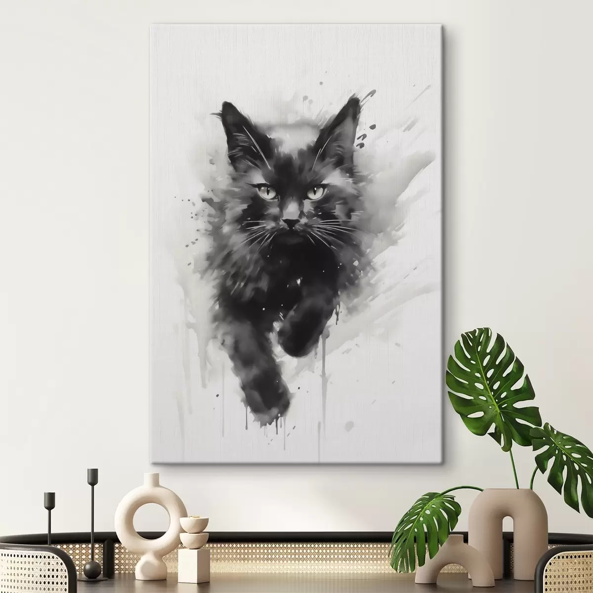 murales de pared Gato, imitación de un cuadro s51168