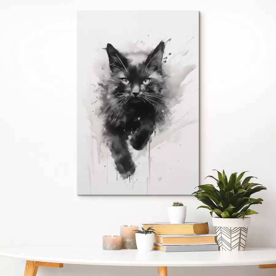 murales de pared Gato, imitación de un cuadro s51168