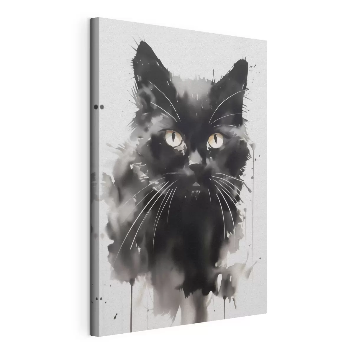 murales de pared Retrato de un gato, imitación de un cuadro s51169