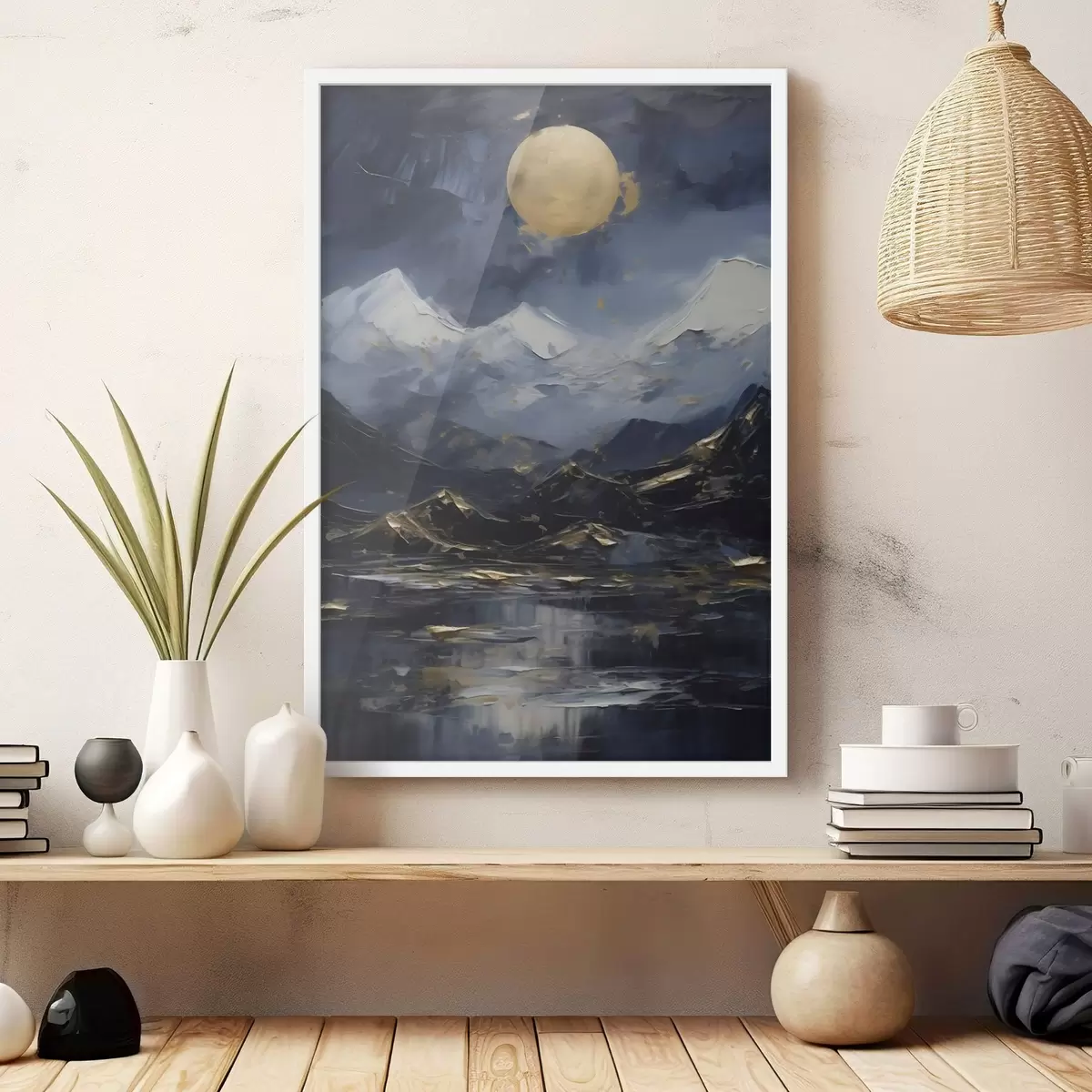 Poster Paisaje de montaña, imitación de un cuadro f51164