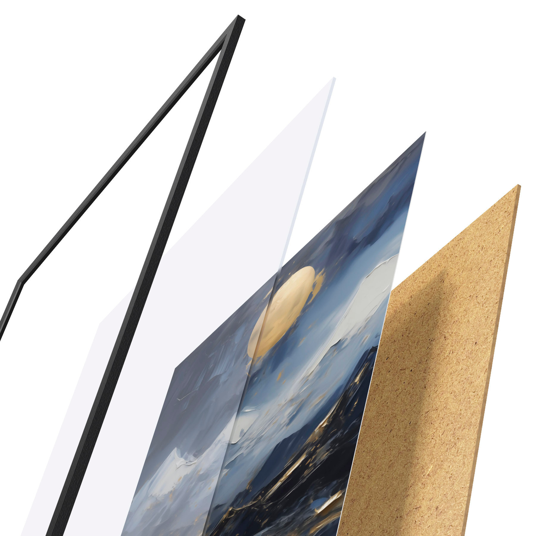 Poster Paisaje de montaña, imitación de un cuadro f51164