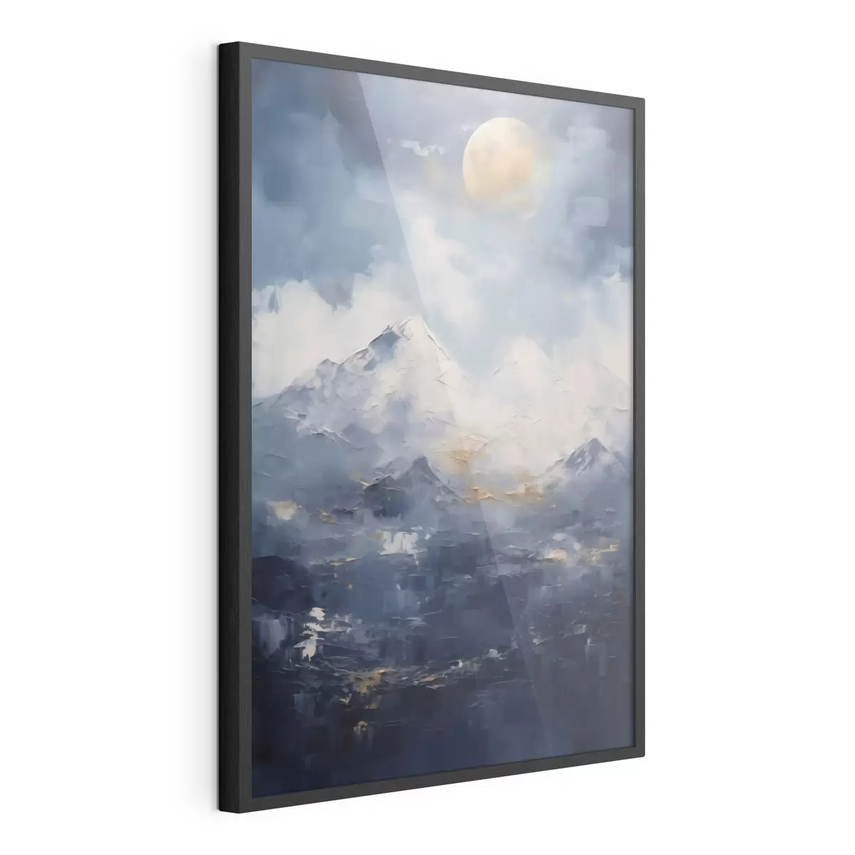 Poster Paisaje nocturno de montaña, imitación de un cuadro f51165