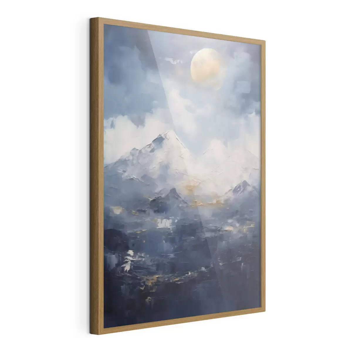 Poster Paisaje nocturno de montaña, imitación de un cuadro f51165
