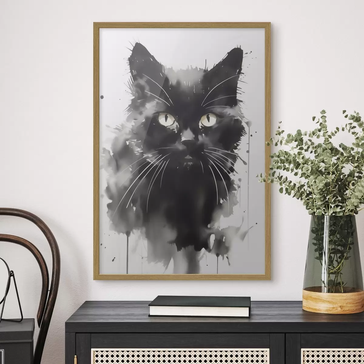 Poster Retrato de un gato, imitación de un cuadro f51169