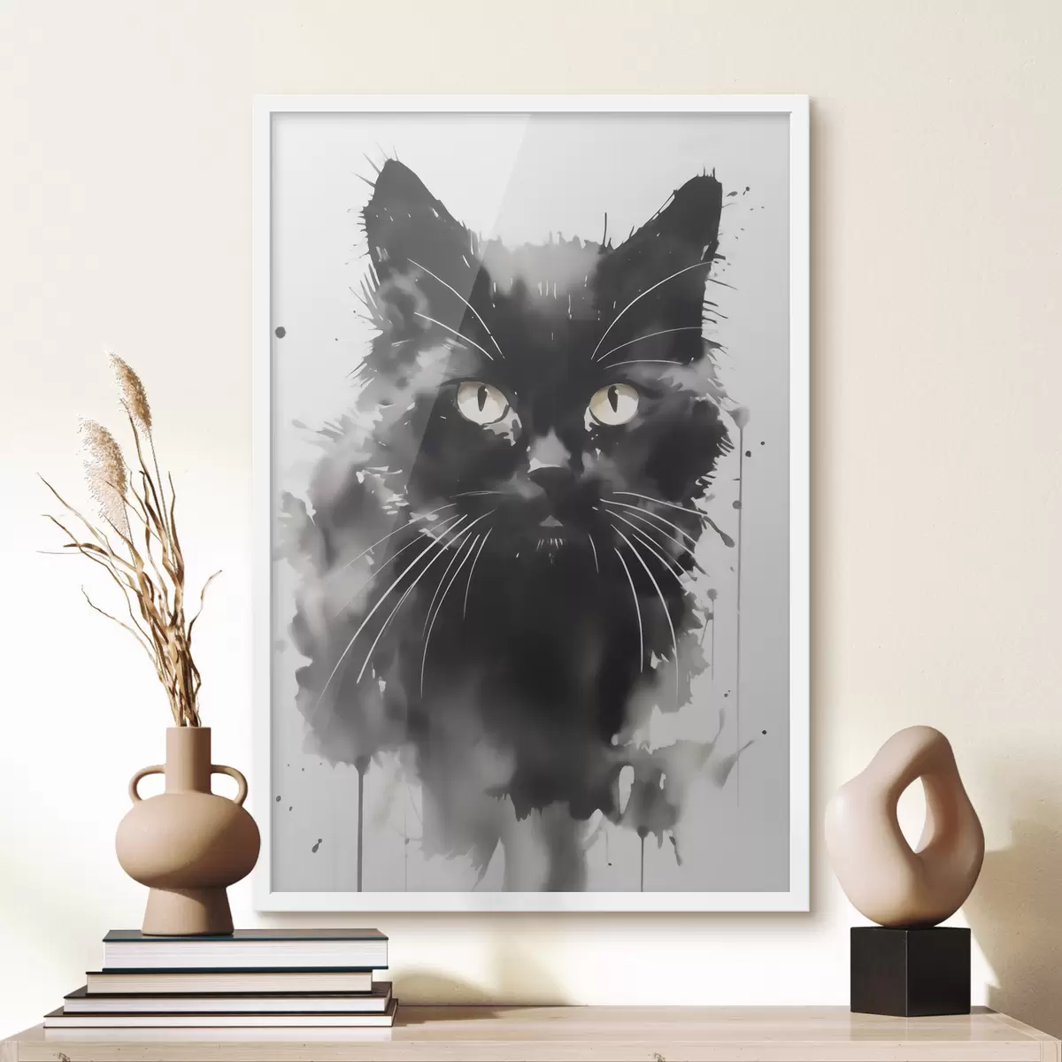 Poster Retrato de un gato, imitación de un cuadro f51169