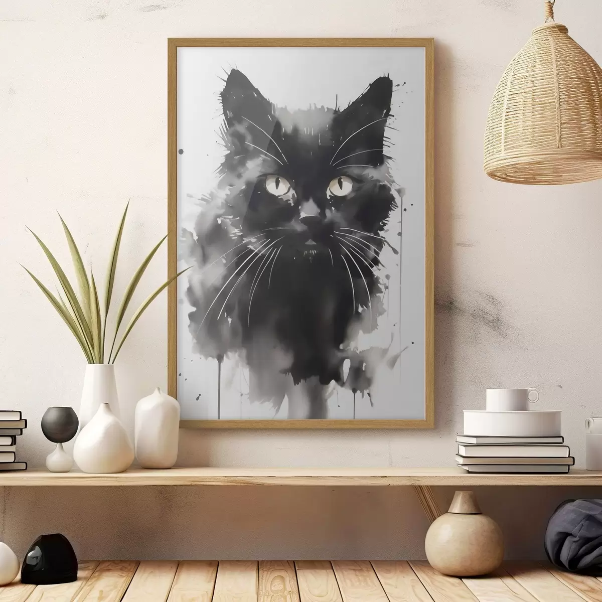 Poster Retrato de un gato, imitación de un cuadro f51169