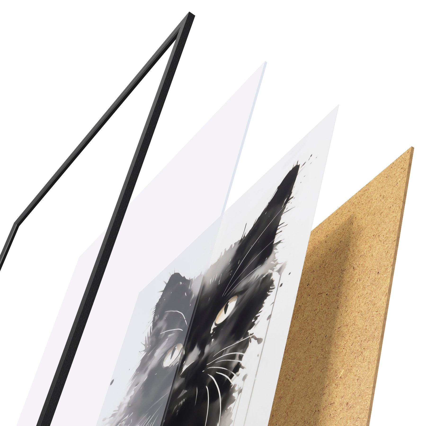 Poster Retrato de un gato, imitación de un cuadro f51169