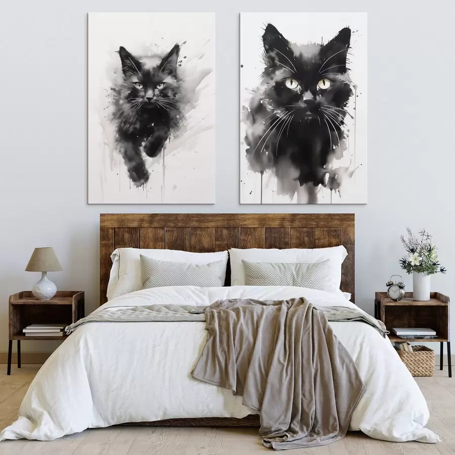 murales de pared Gato, imitación de un cuadro m31110