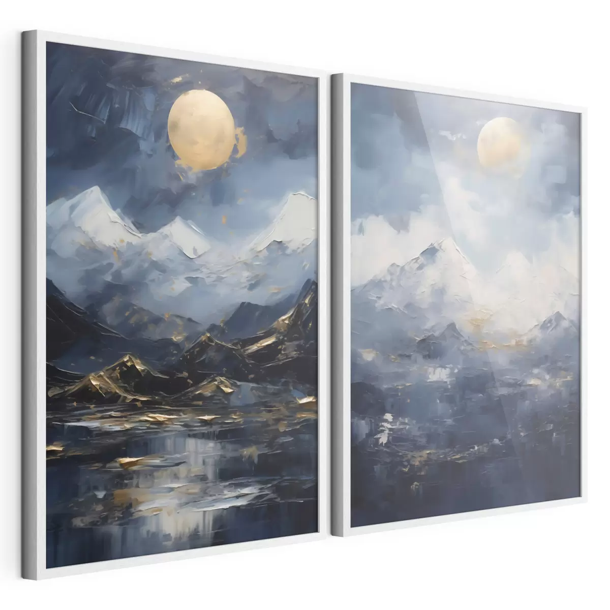 Poster Paisaje de montaña, imitación de un cuadro d31108