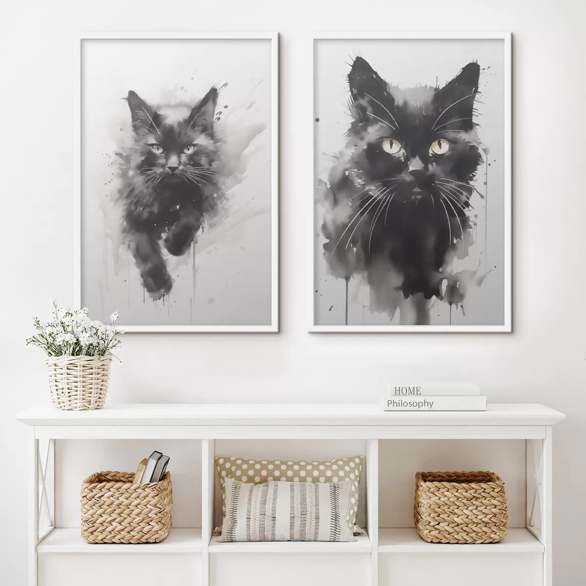 Poster Gato, imitación de un cuadro d31110