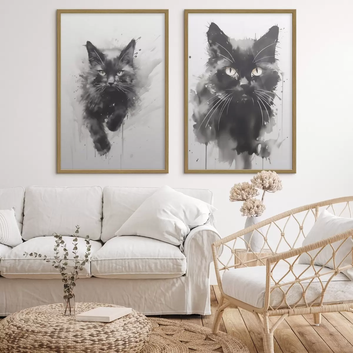 Poster Gato, imitación de un cuadro d31110