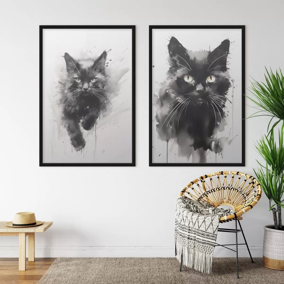 Poster Gato, imitación de un cuadro d31110