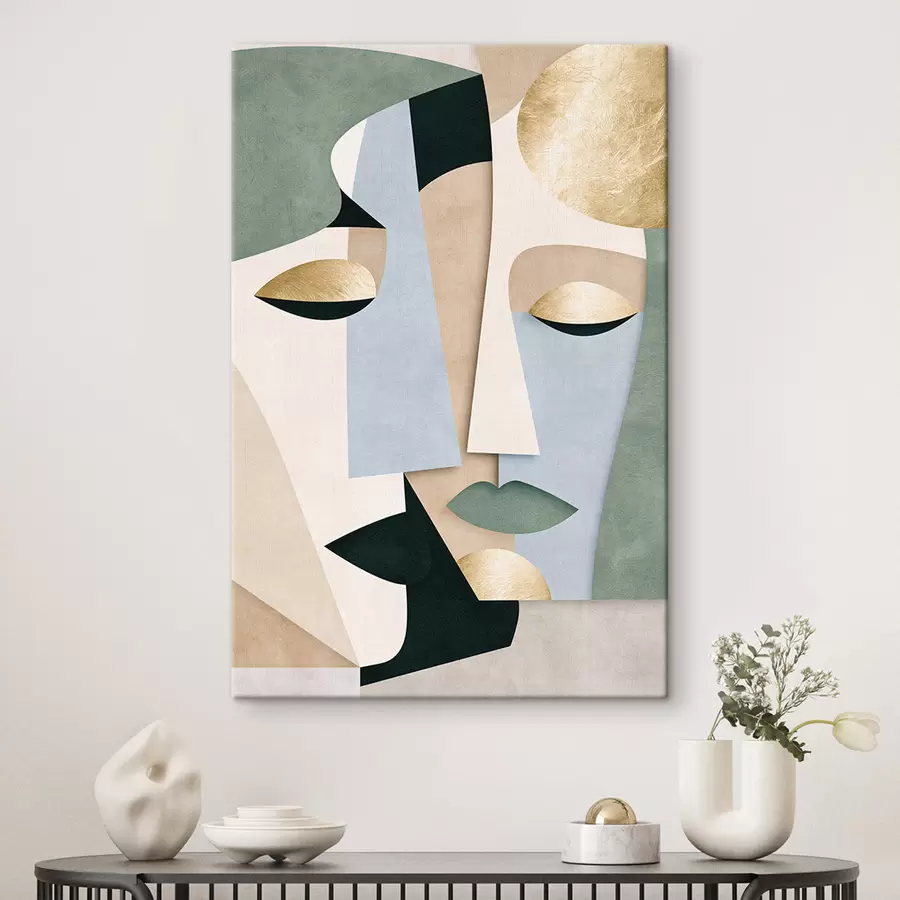 murales de pared Caras geométricas abstractas s51178
