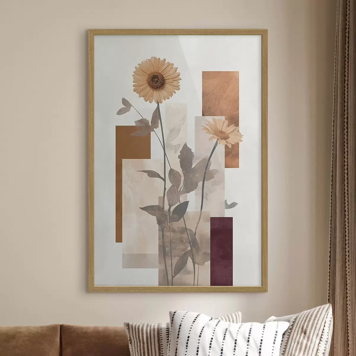 Poster Flores y formas geométricas f51179