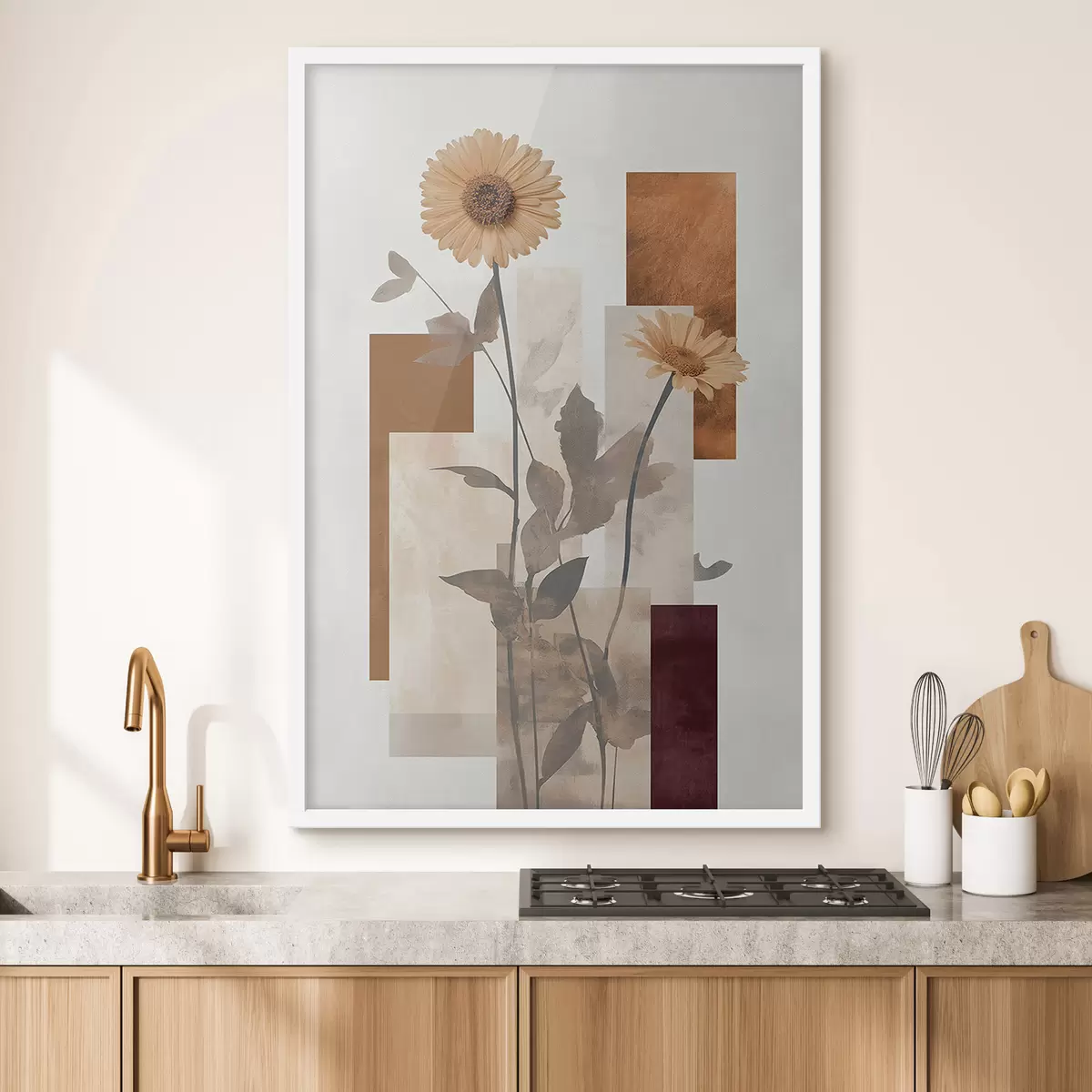 Poster Flores y formas geométricas f51179