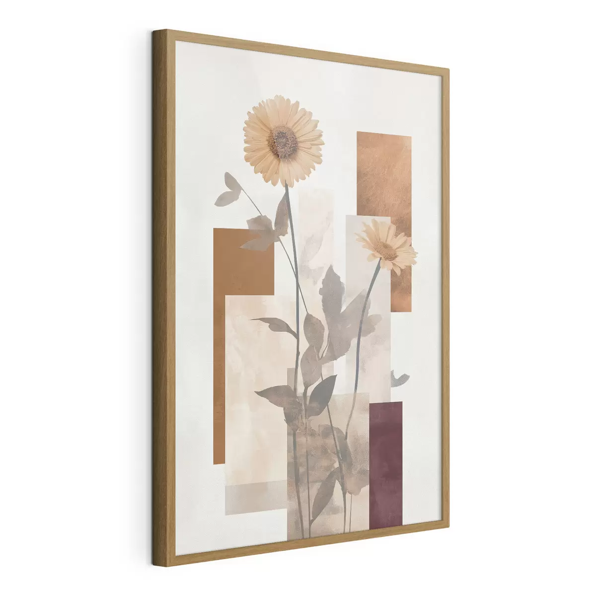 Poster Flores y formas geométricas f51179