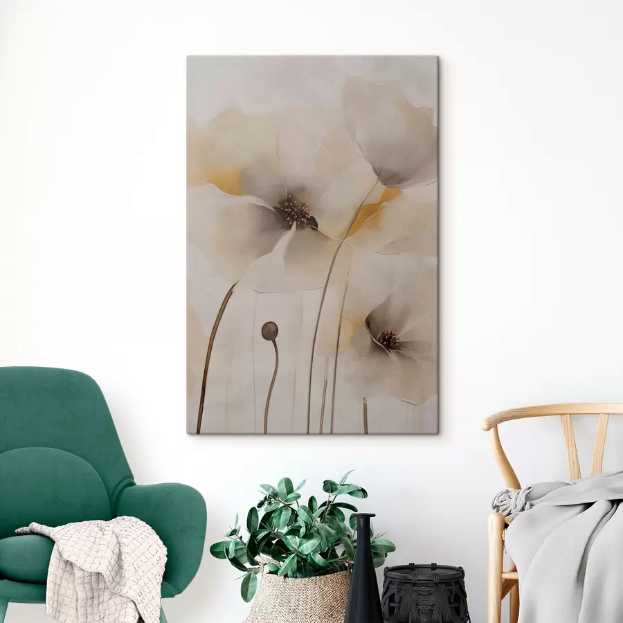 murales de pared Delicadas amapolas con tallos esbeltos s51089