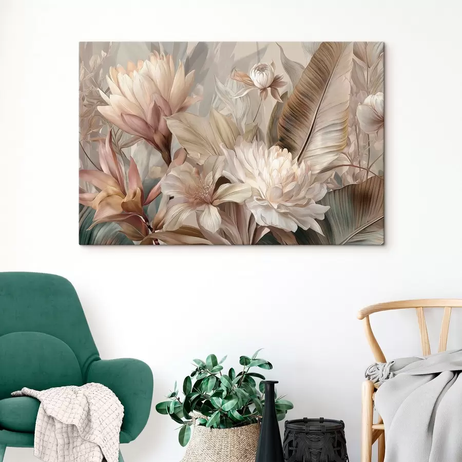 murales de pared Ramo exótico en tonos pastel s51095
