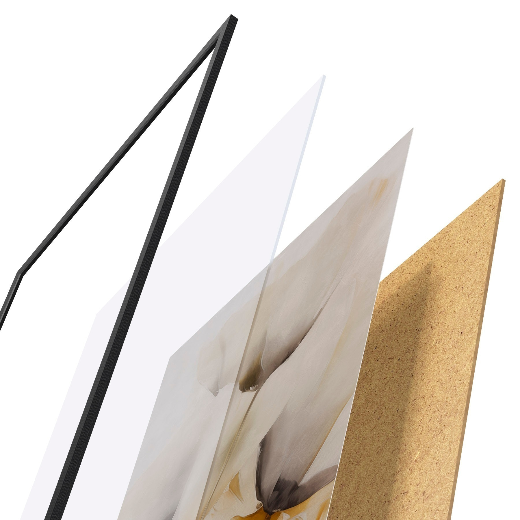 Poster Amapolas etéreas en tonos beige f51090