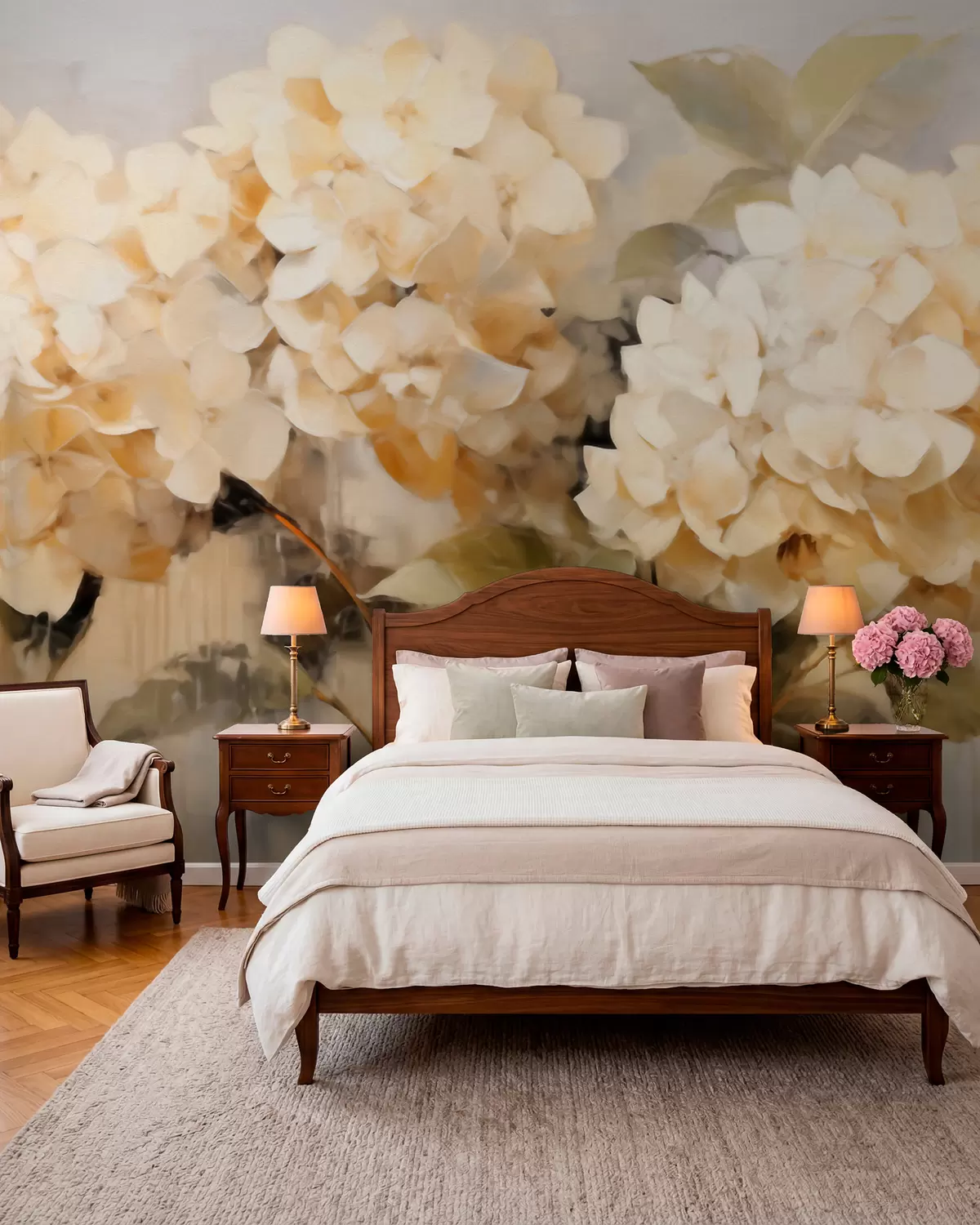 murales de pared Hortensias w06003