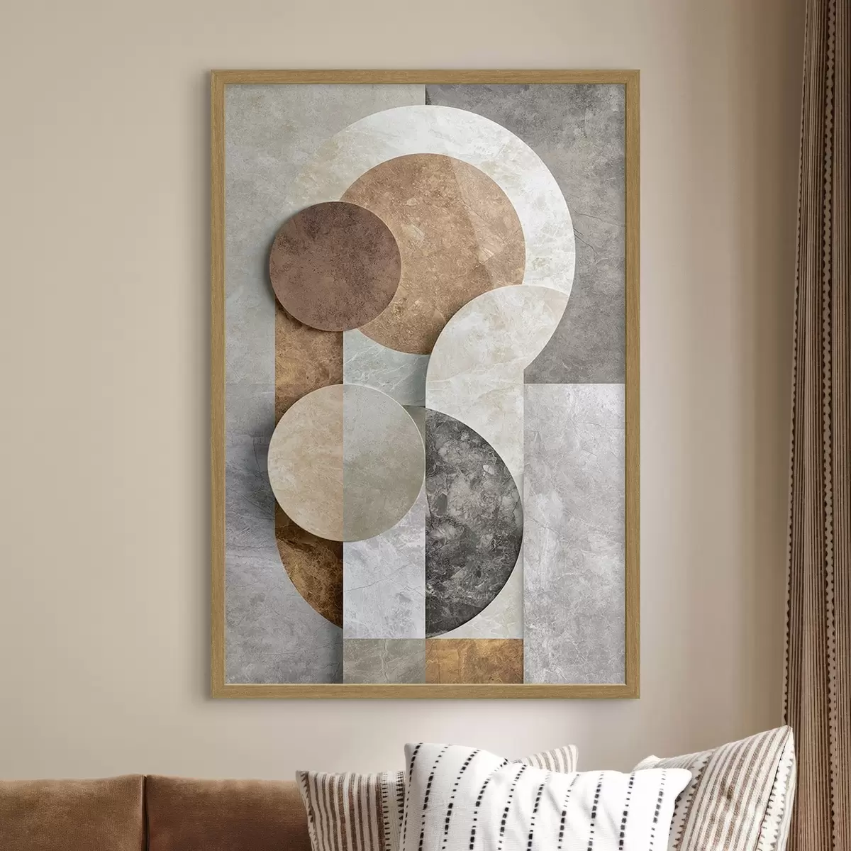 Poster Abstracción geométrica con círculos f51185