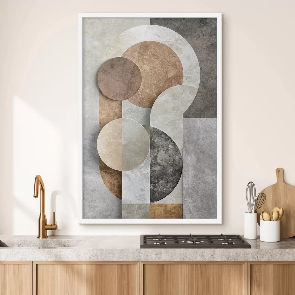Poster Abstracción geométrica con círculos f51185