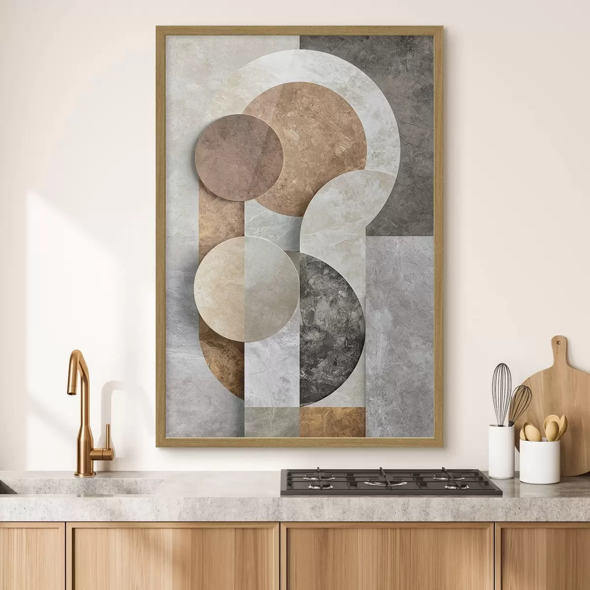 Poster Abstracción geométrica con círculos f51185