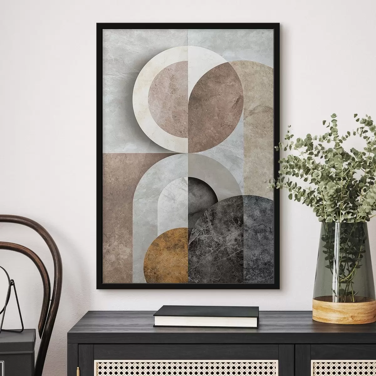 Poster Composición geométrica con círculos f51281