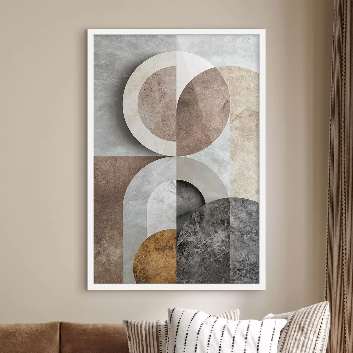 Poster Composición geométrica con círculos f51281