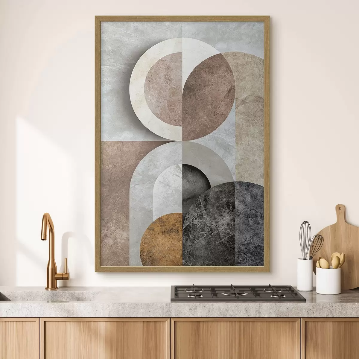 Poster Composición geométrica con círculos f51281