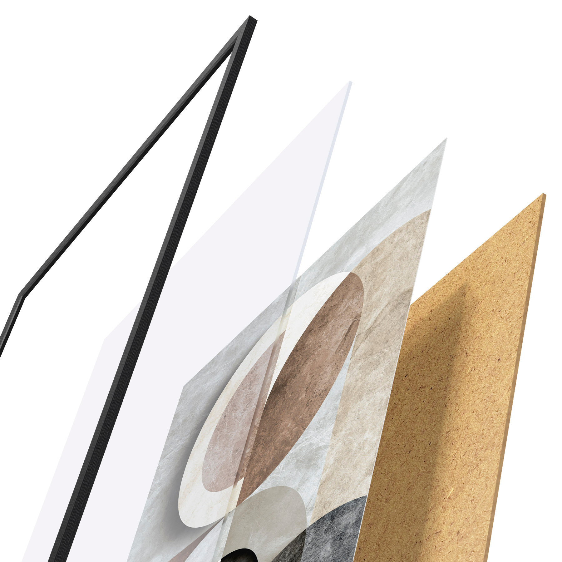 Poster Composición geométrica con círculos f51281