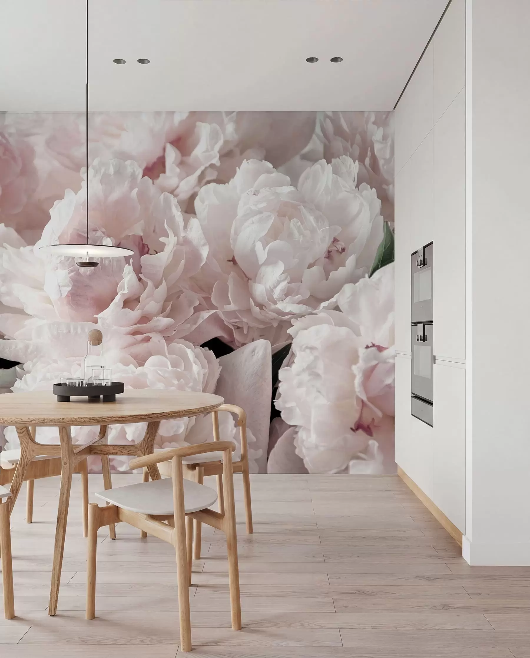 murales de pared Peonías de color rosa pálido u59600